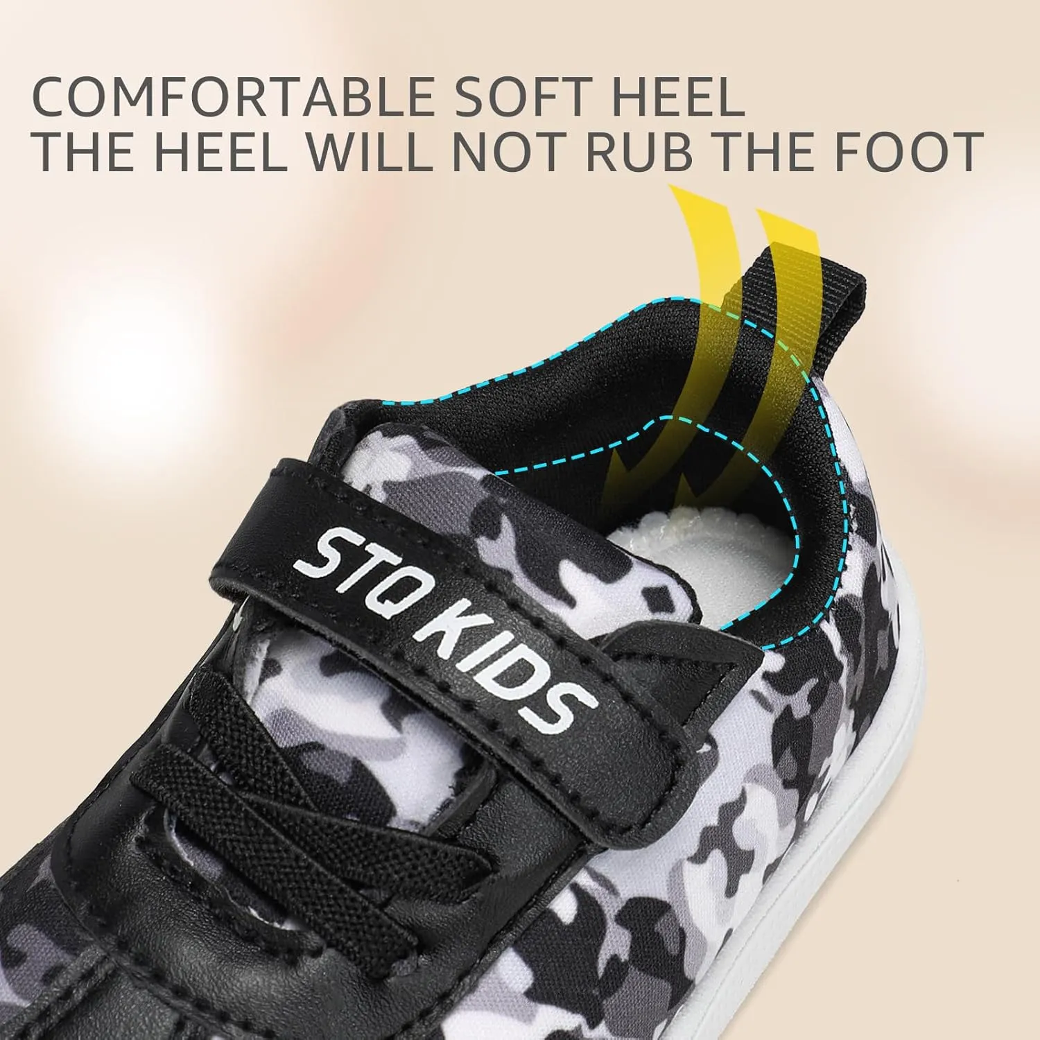 STQ Toddler Girls Boys Wide Toe Barefoot Shoes Kids Walking Tennis Comfort Sneakers Lightweight Breathable Gym Shoe