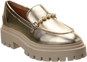 Stuart Weitzman Perla Ulra Lug Leather Loafer