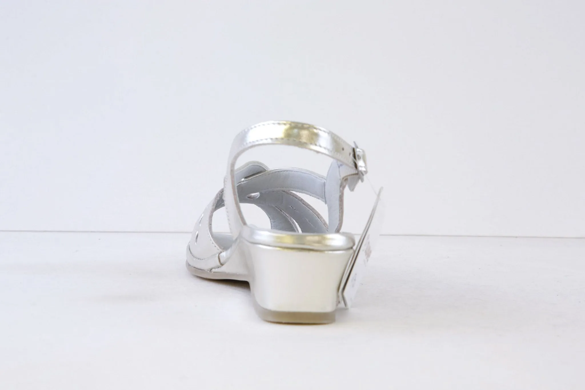 SUAVE - 6017 36 CAPRI- LOW WEDGE SANDAL - SILVER