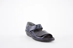 SUAVE - 6020 03 LOW WEDGE HEEL-IN SANDAL - NAVY