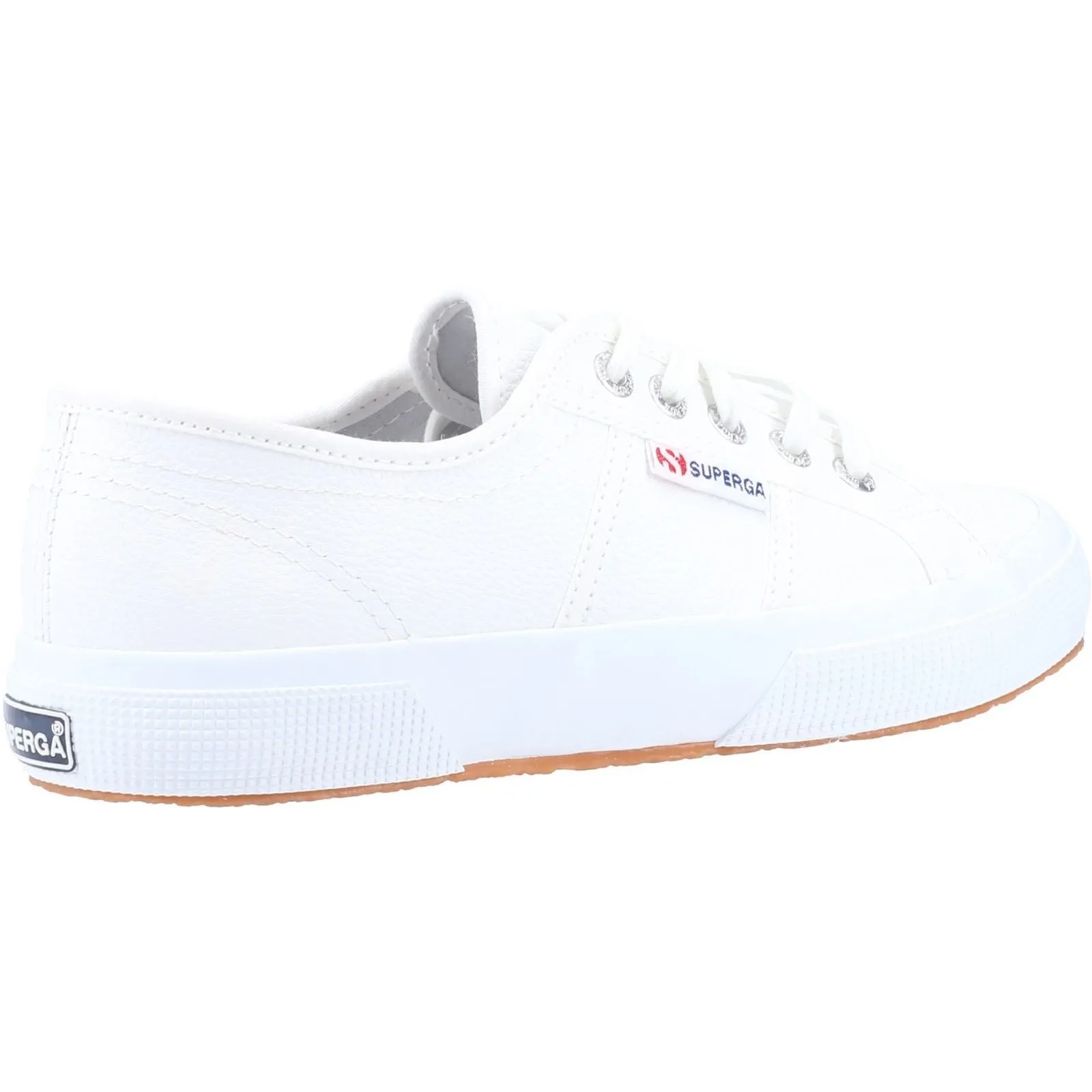 Superga Women's 2750 Tumbled Leather Shoe in White