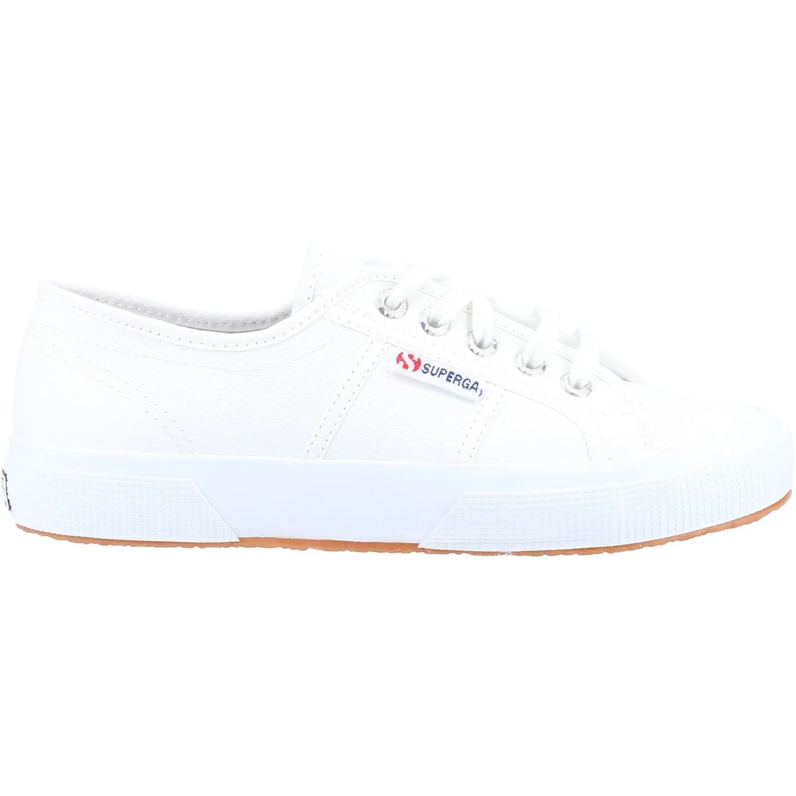 Superga Women's 2750 Tumbled Leather Shoe in White