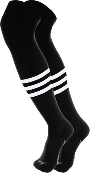 TCK Dugout Striped Over the Knee Baseball Socks Extra Long Above the Knee for Boys Girls Men Women Youth Adult