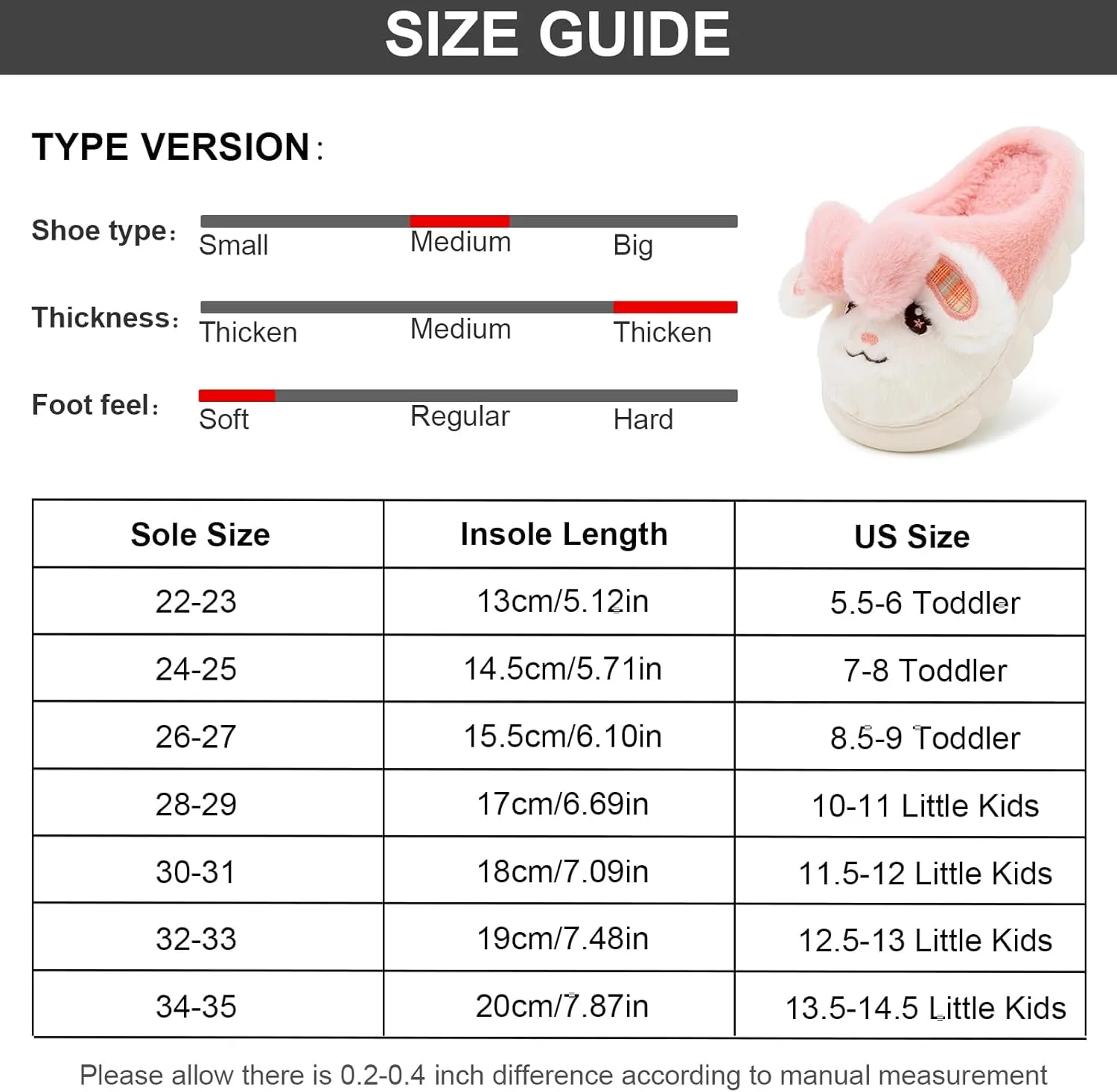 techcity Toddler Boys Girls Fuzzy Fluffy Slippers Cute 3D Unicorn Bunny Warm Shoes Winter House Home Indoor Outdoor Plush Fur Slipper Shoes