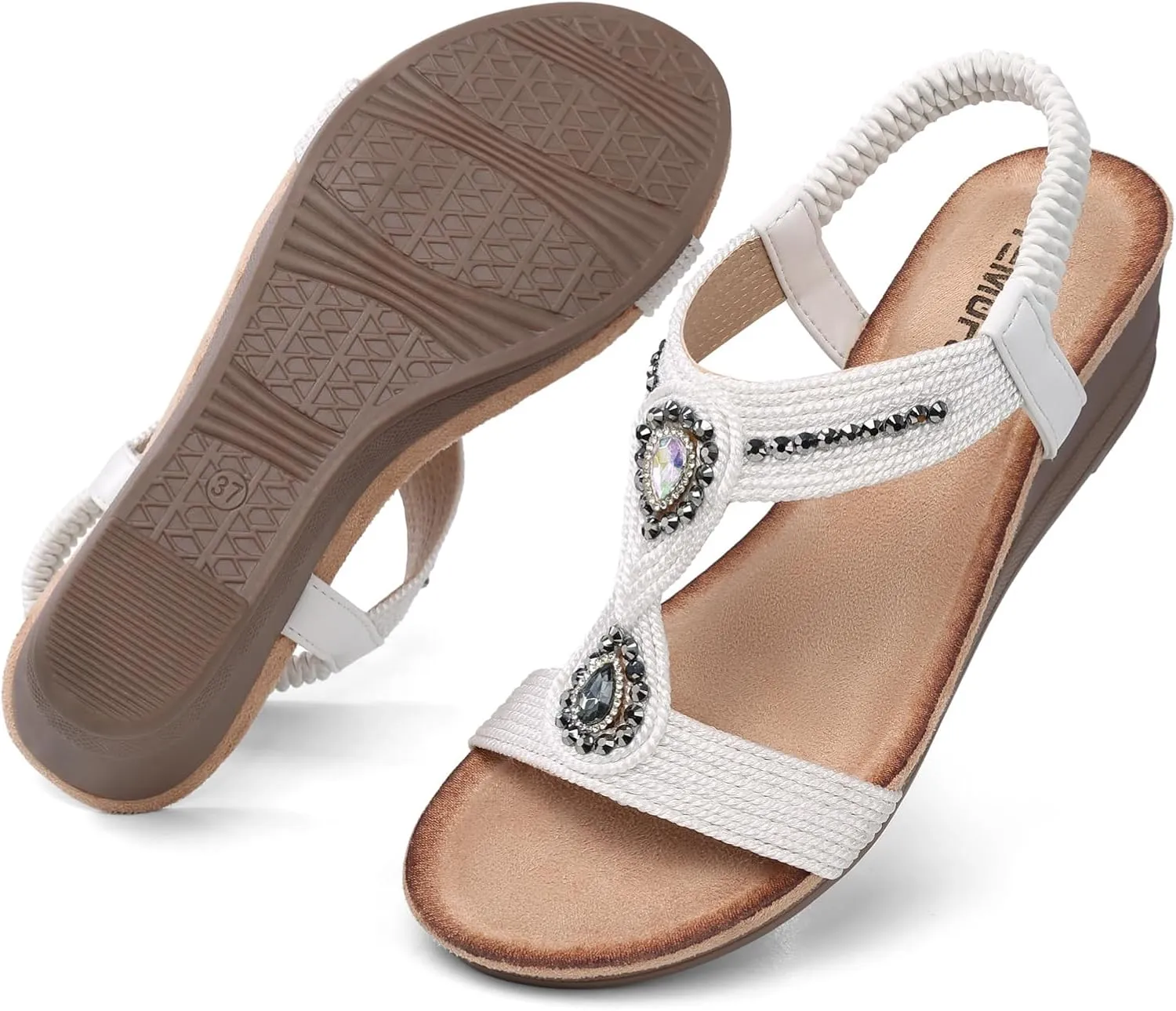 TEMOFON Womens Sandals Wedge Low: Wedge Sandal Women Dressy Summer