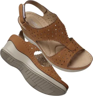 TEMOFON Womens Sandals Wedge Platform: Summer Ankle Strap Open Toe Wedge - Dressy Sandals Women - Comfortable Walking Low Sandal