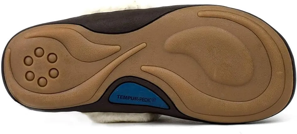 Tempur-Pedic Womens Kensley Scuff Casual Slippers Casual - Black