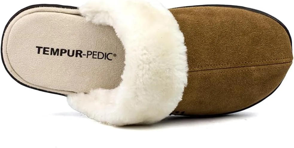 Tempur-Pedic Womens Kensley Scuff Casual Slippers Casual - Black