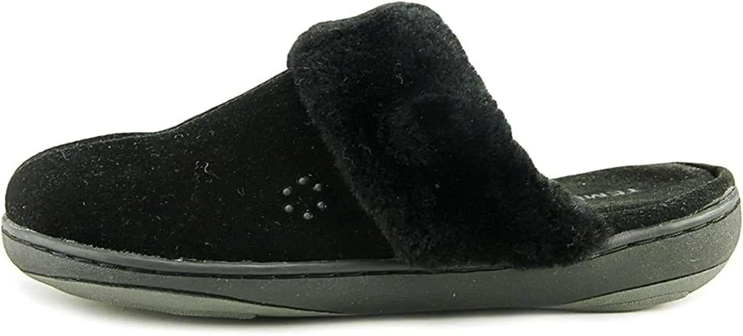Tempur-Pedic Womens Kensley Scuff Casual Slippers Casual - Black
