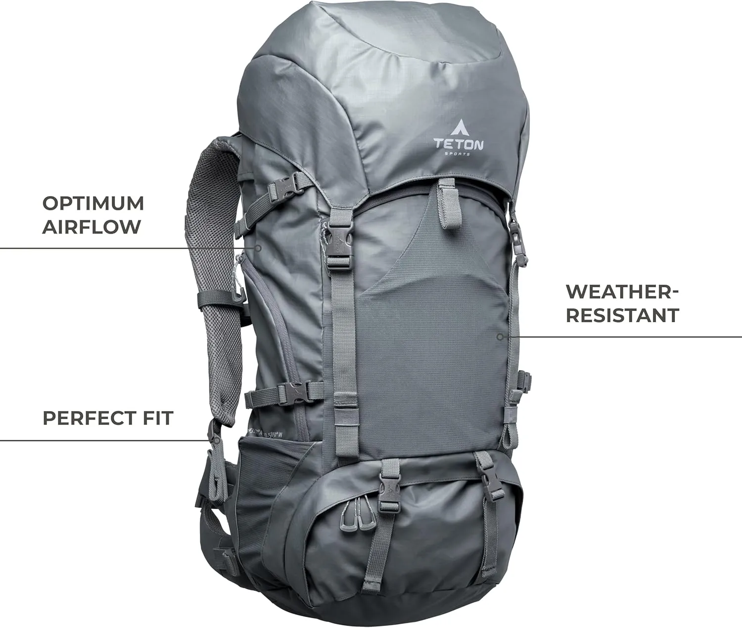 Teton 65L Signal backpack, durable and ready for hiking, camping or backpacking. Perfect lightweight travel bag with more room than you think, Terra