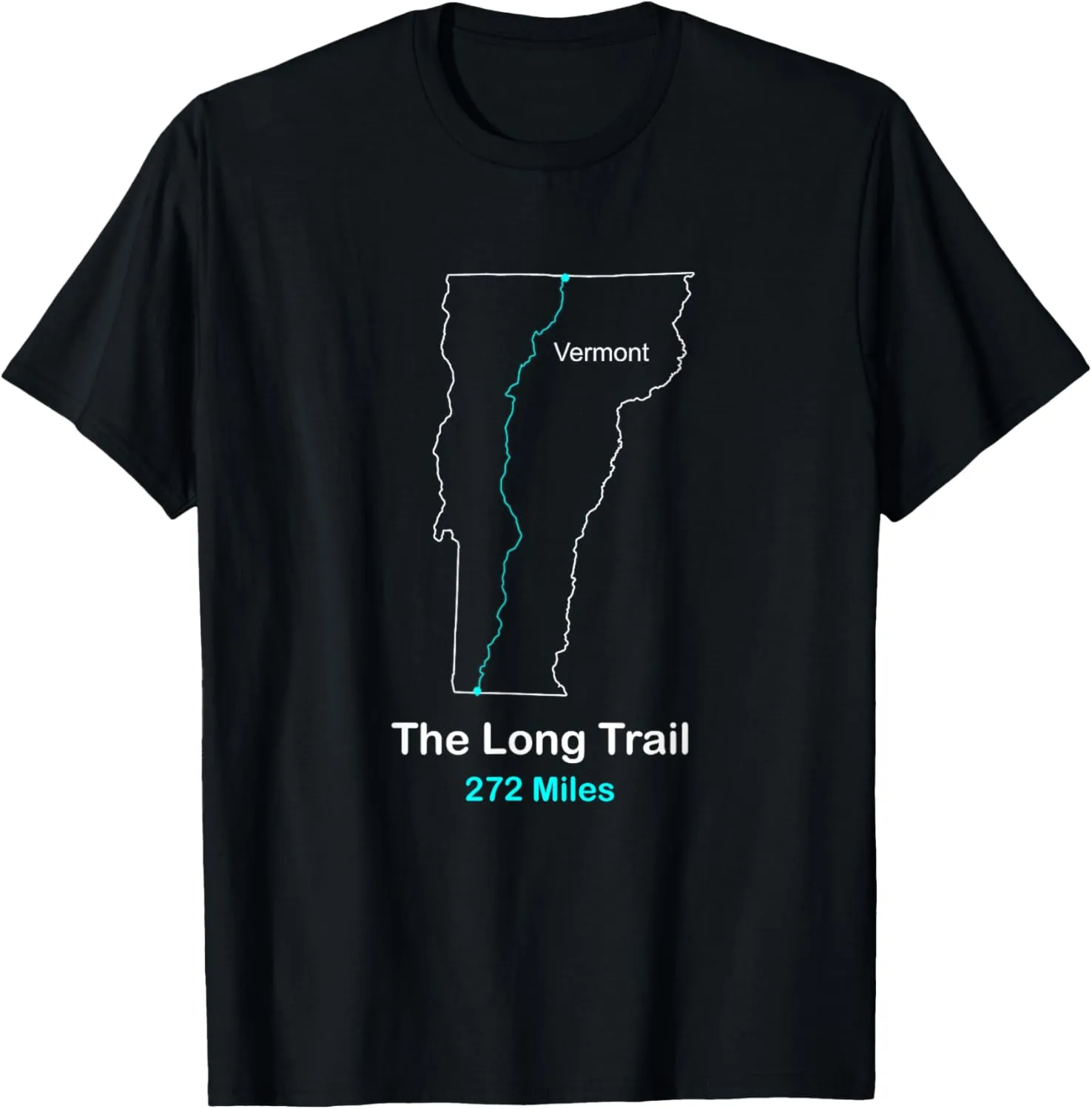 The Long-Trail in Vermont Route Map T-Shirt