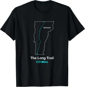 The Long-Trail in Vermont Route Map T-Shirt