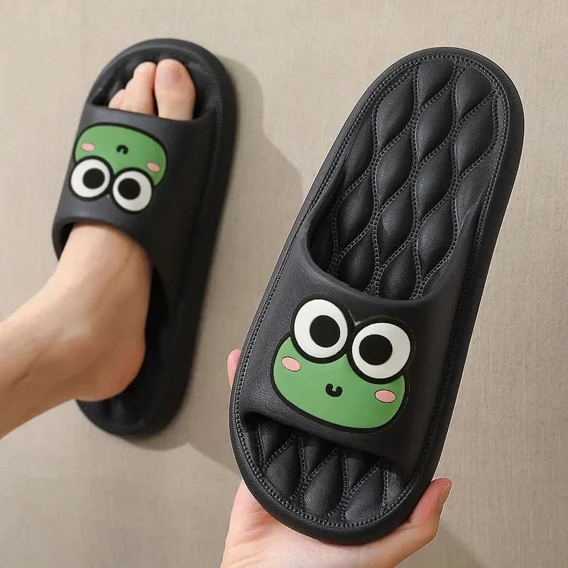 Thick Platform Non-Slip Cartoon Frog Flip Flops Beach slipper