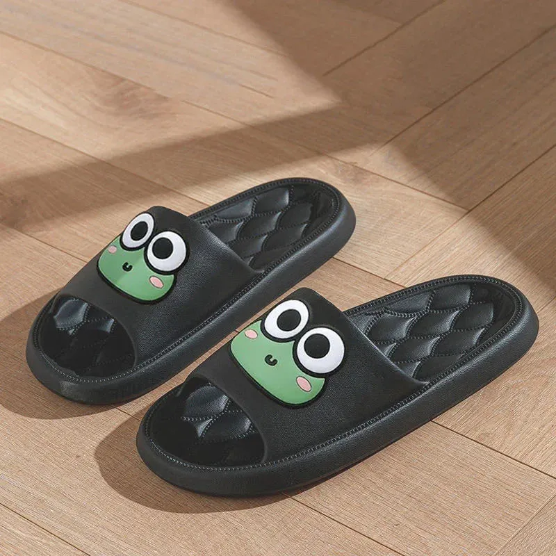 Thick Platform Non-Slip Cartoon Frog Flip Flops Beach slipper