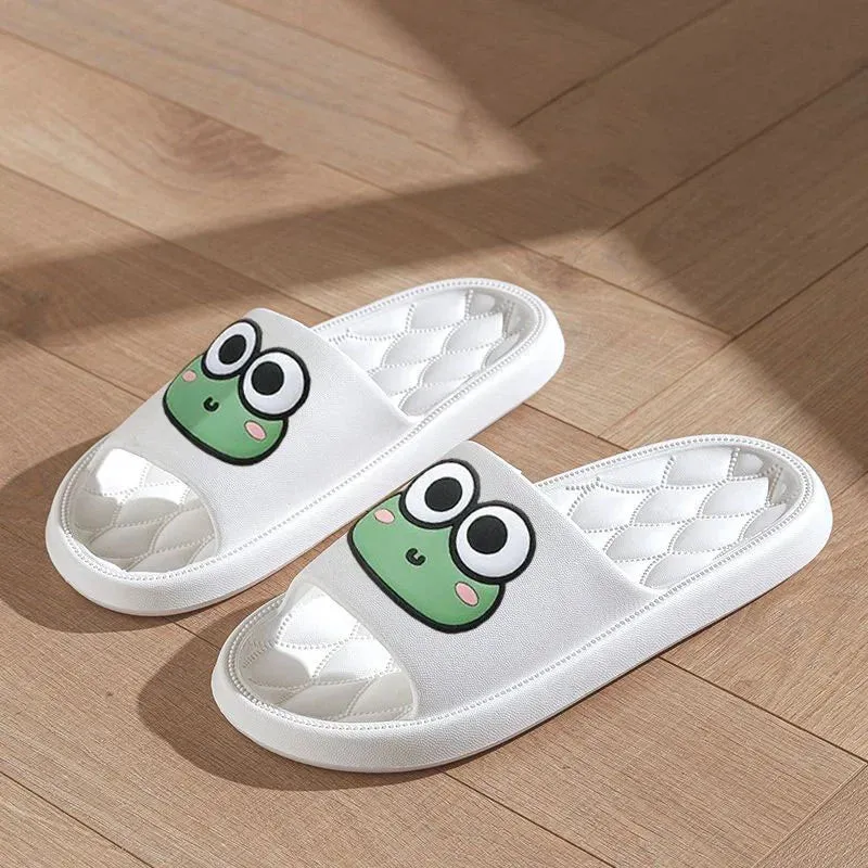 Thick Platform Non-Slip Cartoon Frog Flip Flops Beach slipper