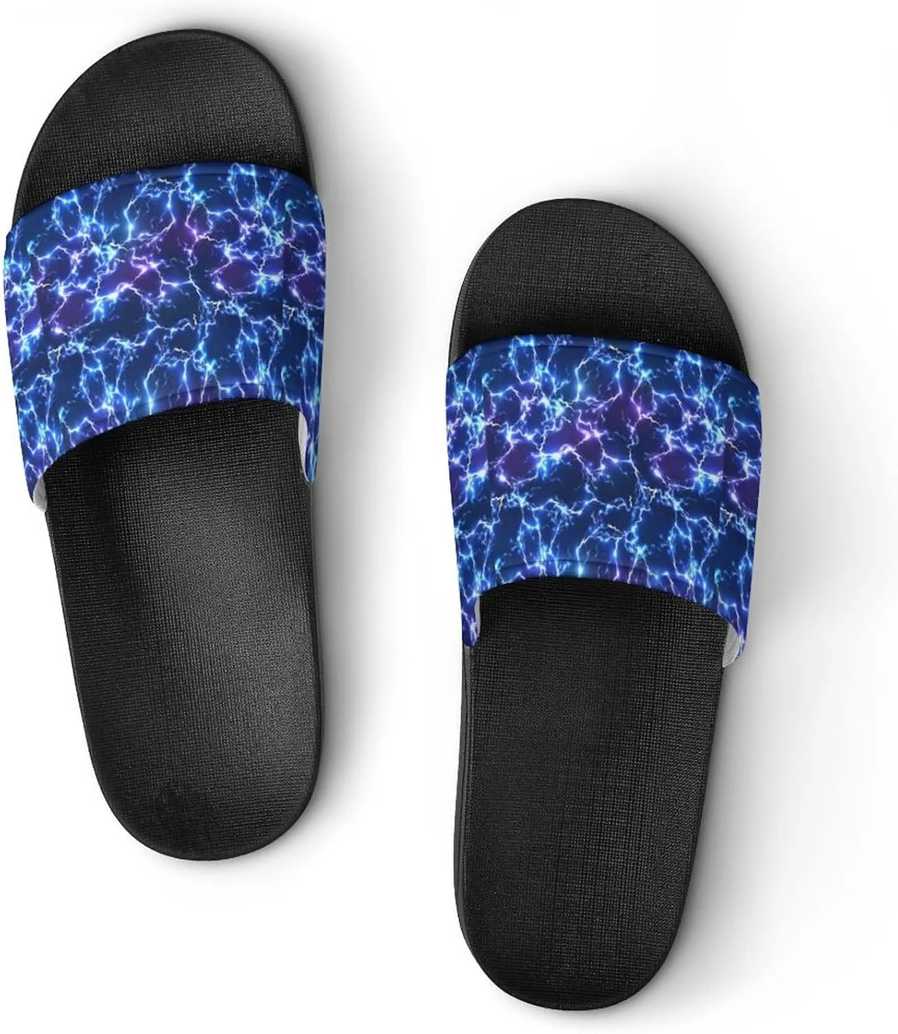 Thunder And Lightning Men's And Women's Outdoor Beach Slippers PVC Slippers Sandals Comfortable Shower Shoes 38 (240mm)