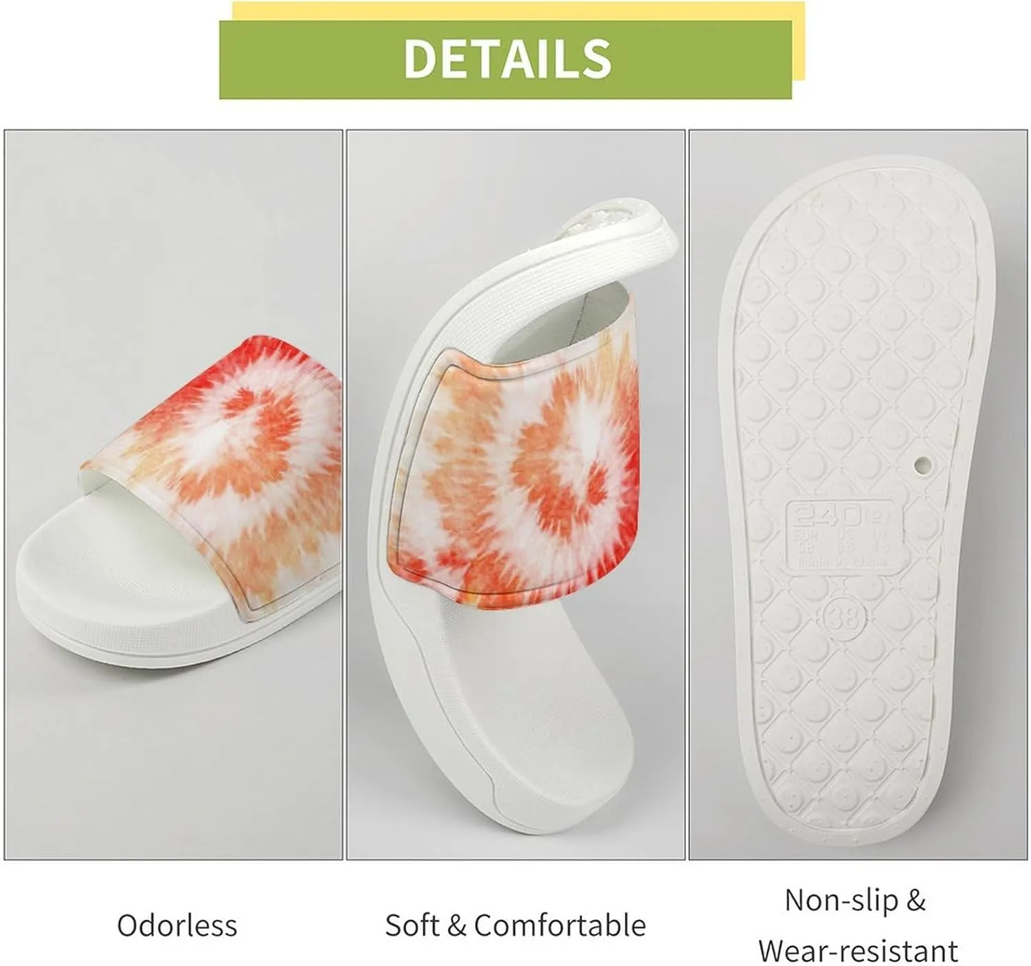Tie Dye Colorful Slippers Man Womans Slides Shoes Sandals Slip On Flip Flops for Outdoor Beach Home Indoor