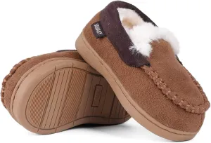 Toddler Kids' Moccasin House Shoe with Indoor Outdoor Memory Foam Sole Protection Slipper U722WLFX-0914
