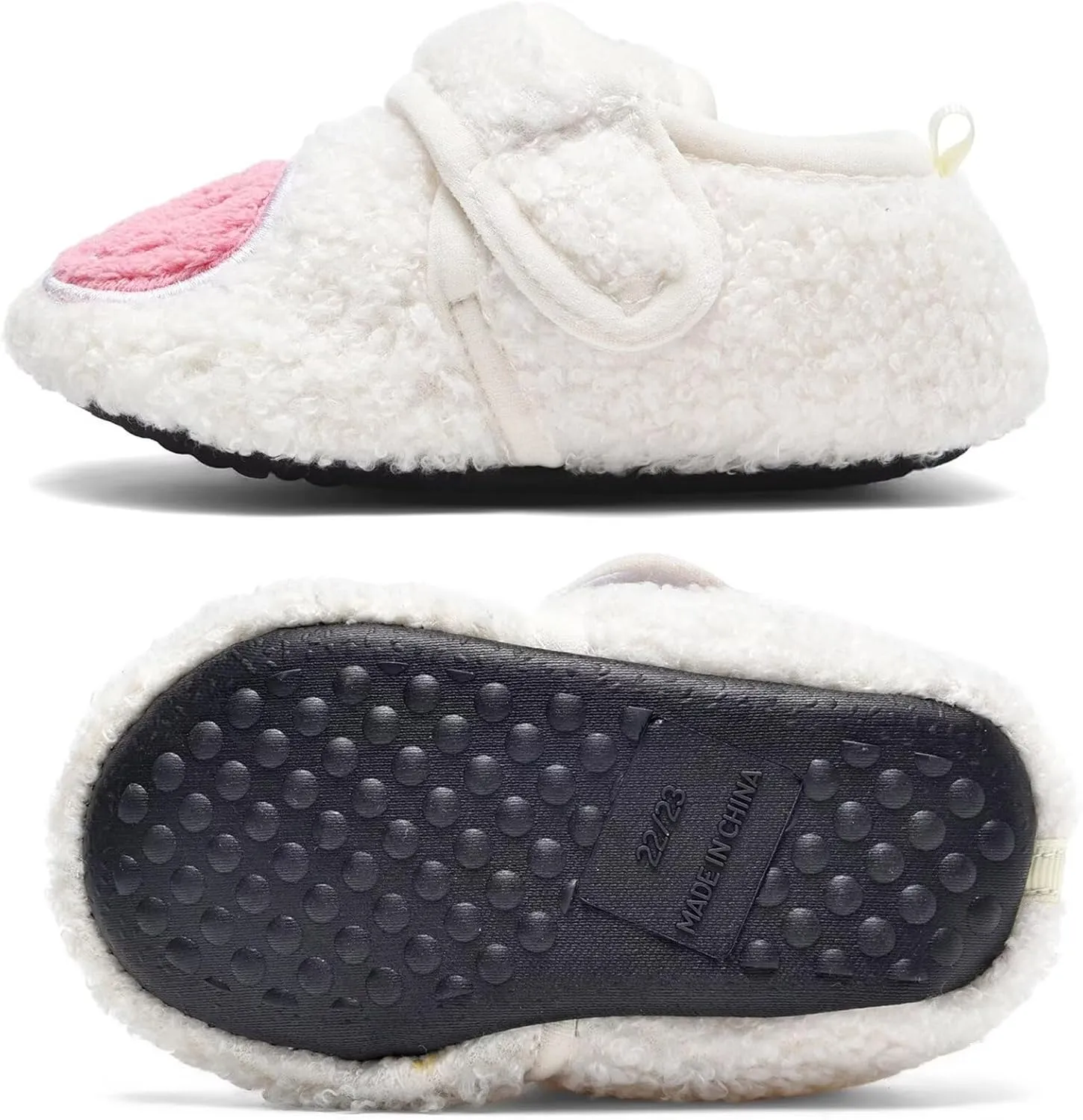 Toddler Smiley Face Slippers Boys Girls House Indoor Non Slip Shoes Warm Cozy Socks for Baby Kids