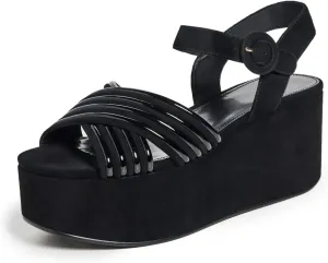 Tory Burch Women's Bombe Cross Strap Platform Sandals 50mm