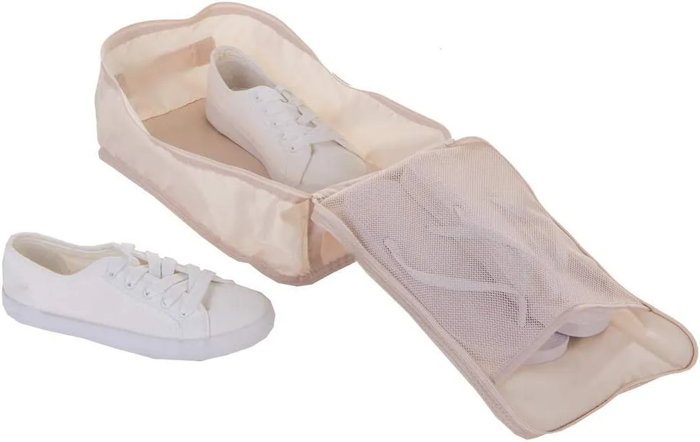 Travel Shoe Bags, Foldable Waterproof Shoe Puches Organizer-Double Layer (Multi-colored4)