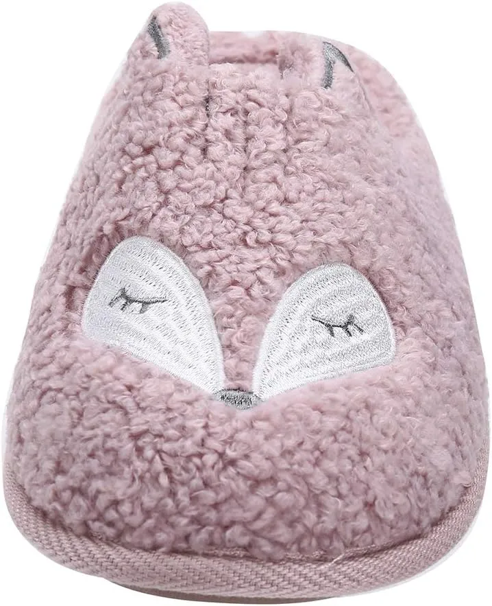 Tuiyata Cute Animal Slippers for Women Mens Winter Warm Memory Foam Cotton Home Slippers Soft Plush Fleece Slip on House Slippers for Girls Indoor Outdoor Shoes