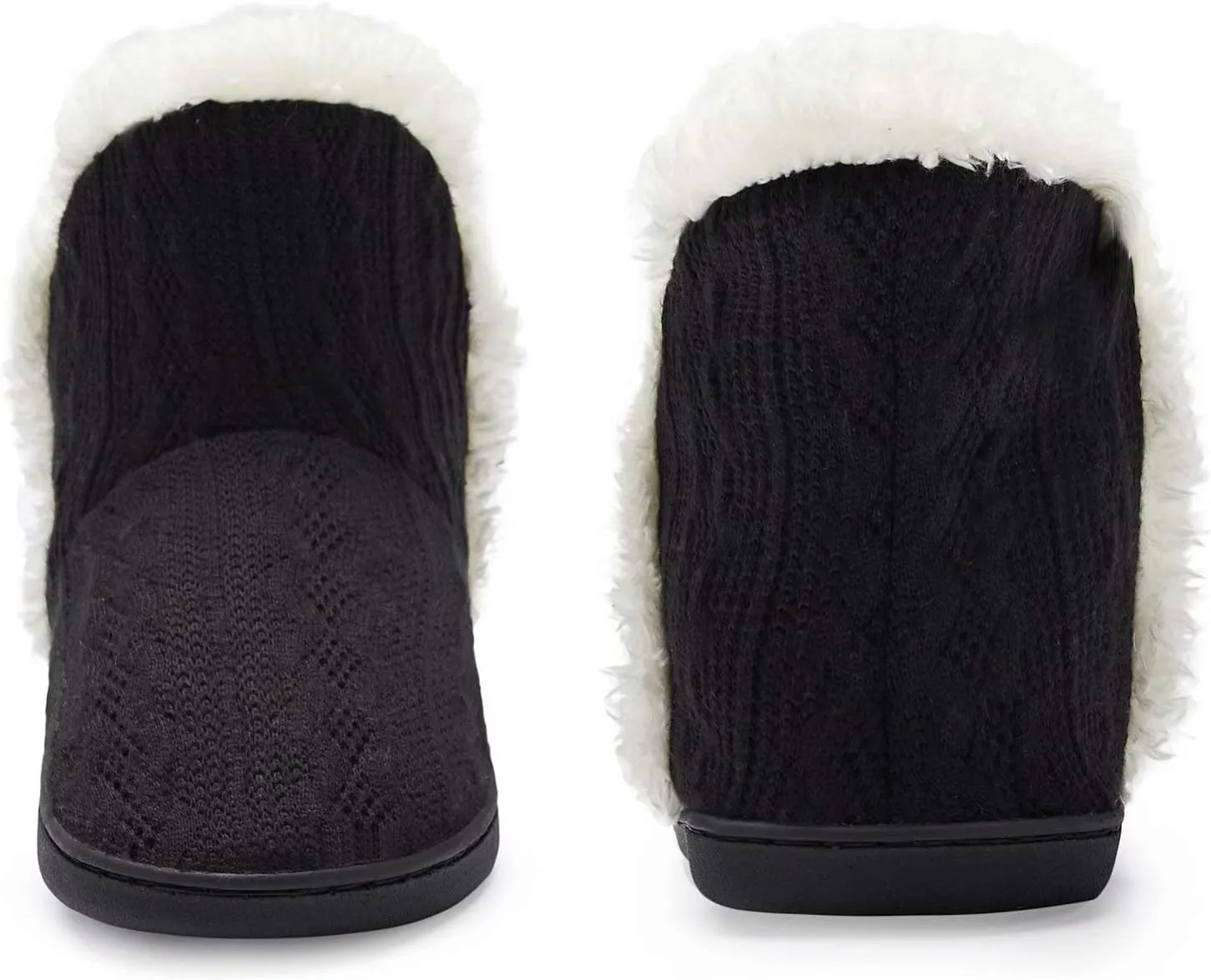 TUOBUQU Women Warm Bootie Slippers Fluffy Plush Indoor Outdoor Winter Booty Slippers
