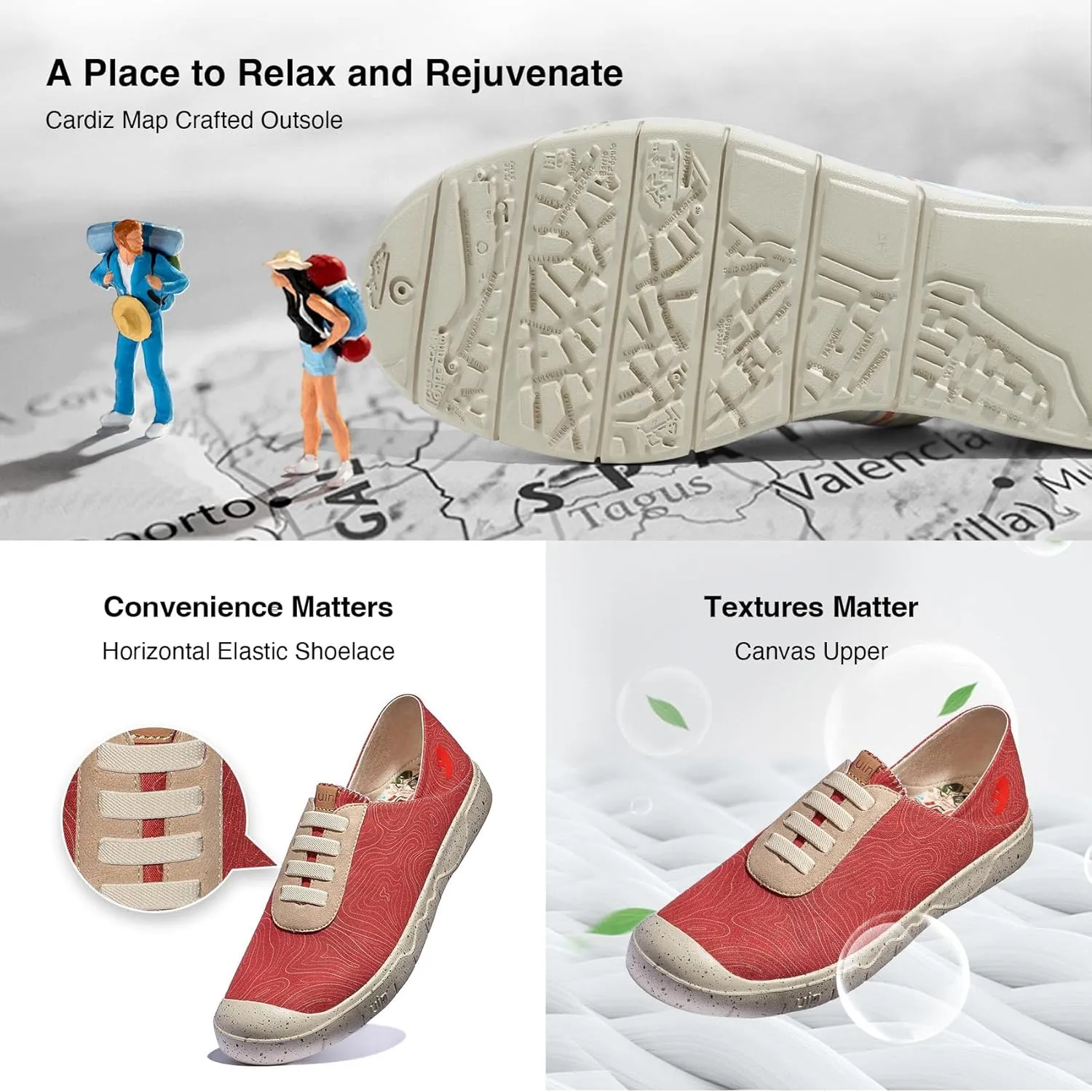 UIN Men's Fashion Sneakers Lightweight Walking Casual Slip Ons Comfortable Canvas Art Painted Travel Shoes Cadiz