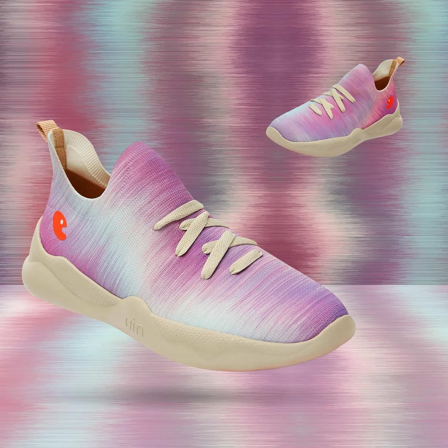 UIN Women's Fashion Sneakers Lightweight Walking Casual Slip Ons Comfortable Art Painted Athletic Travel Shoes