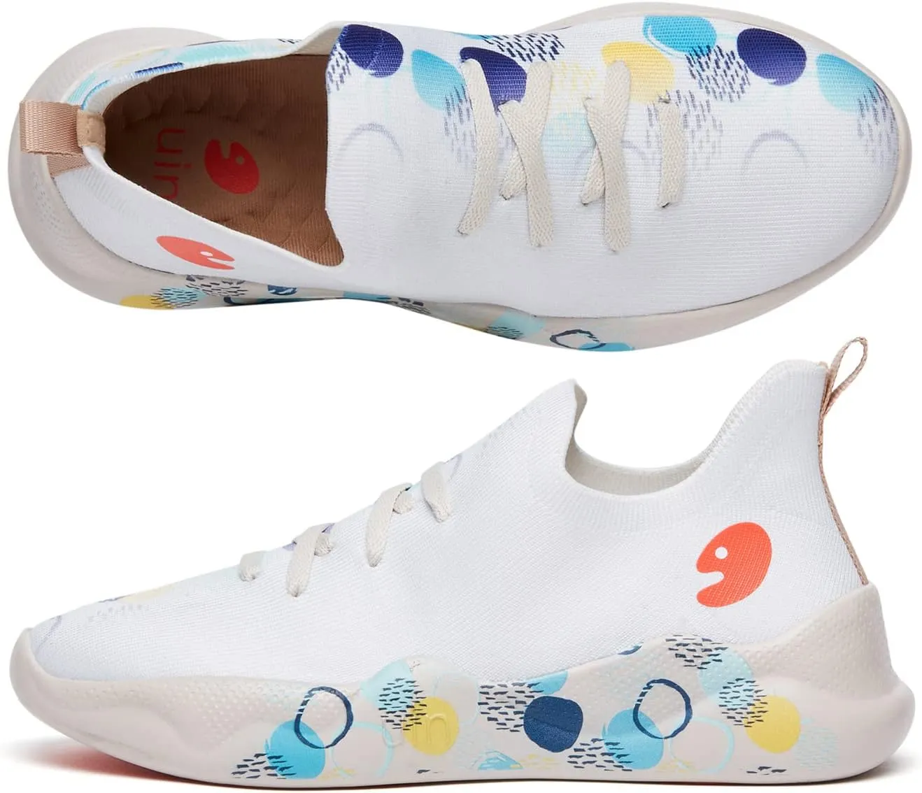 UIN Women's Fashion Sneakers Lightweight Walking Casual Slip Ons Comfortable Art Painted Athletic Travel Shoes