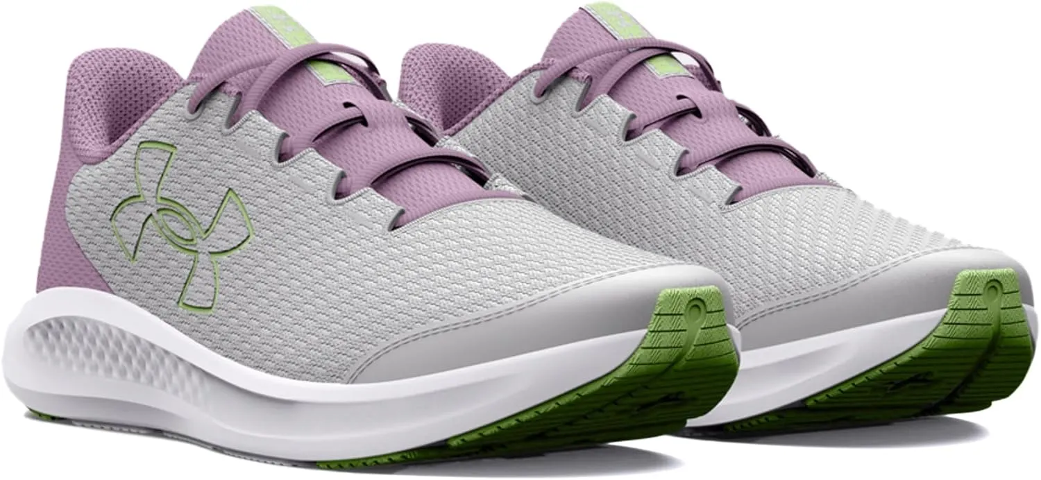 Under Armour Girls' Grade School Pursuit 3 Big Logo Running Shoe
