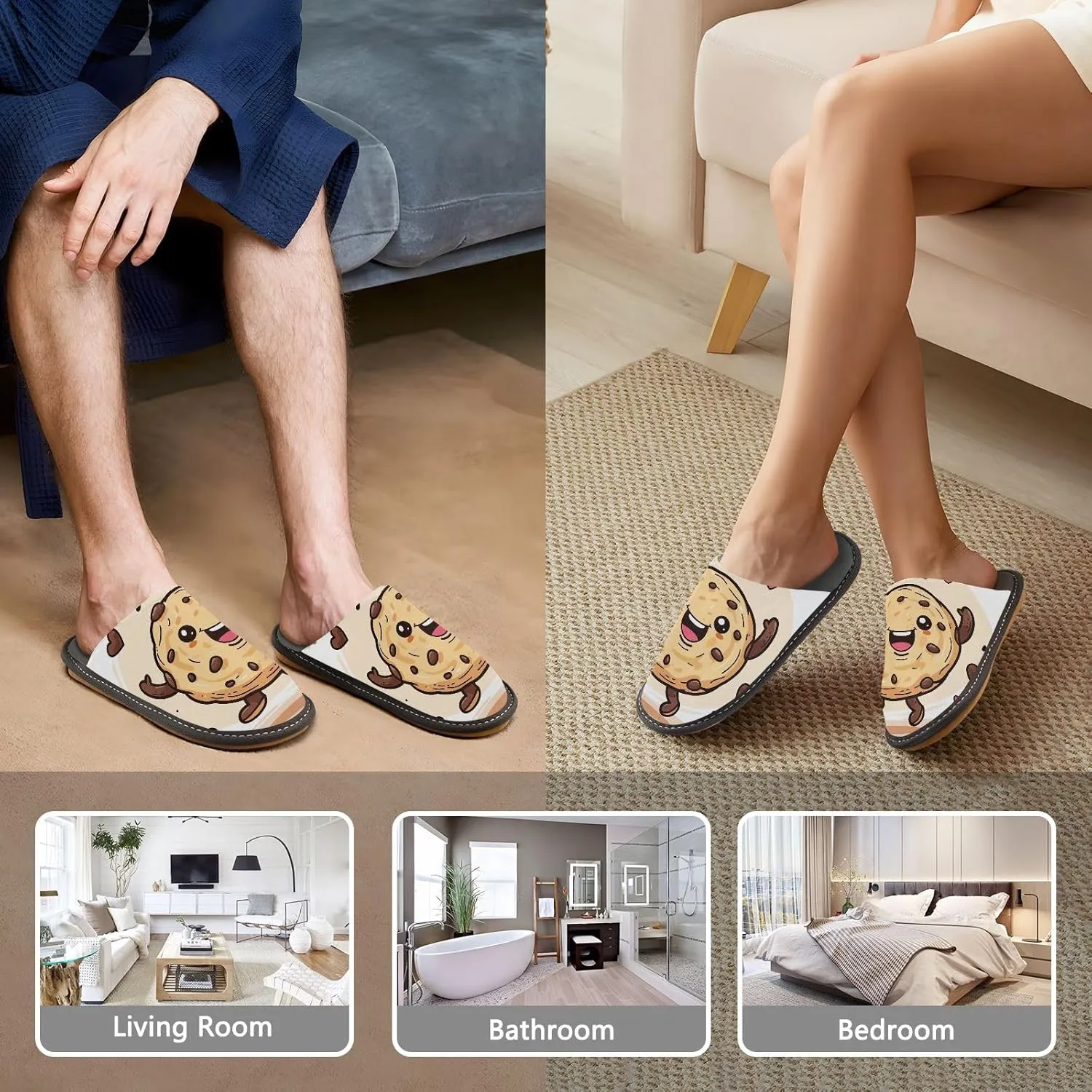 Unisex Home Slippers Home Shoes for Men Non-skid Slippers