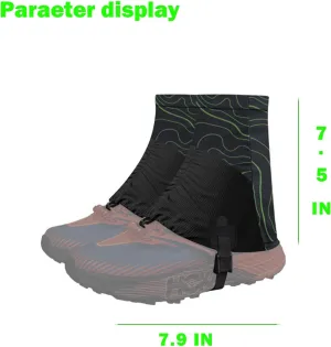 Universal Sandproof Shoe Covers for Trail Running,Outdoor Activities, and Desert Hiking, Lightweight and Adjustable, Short Design for Men and Women