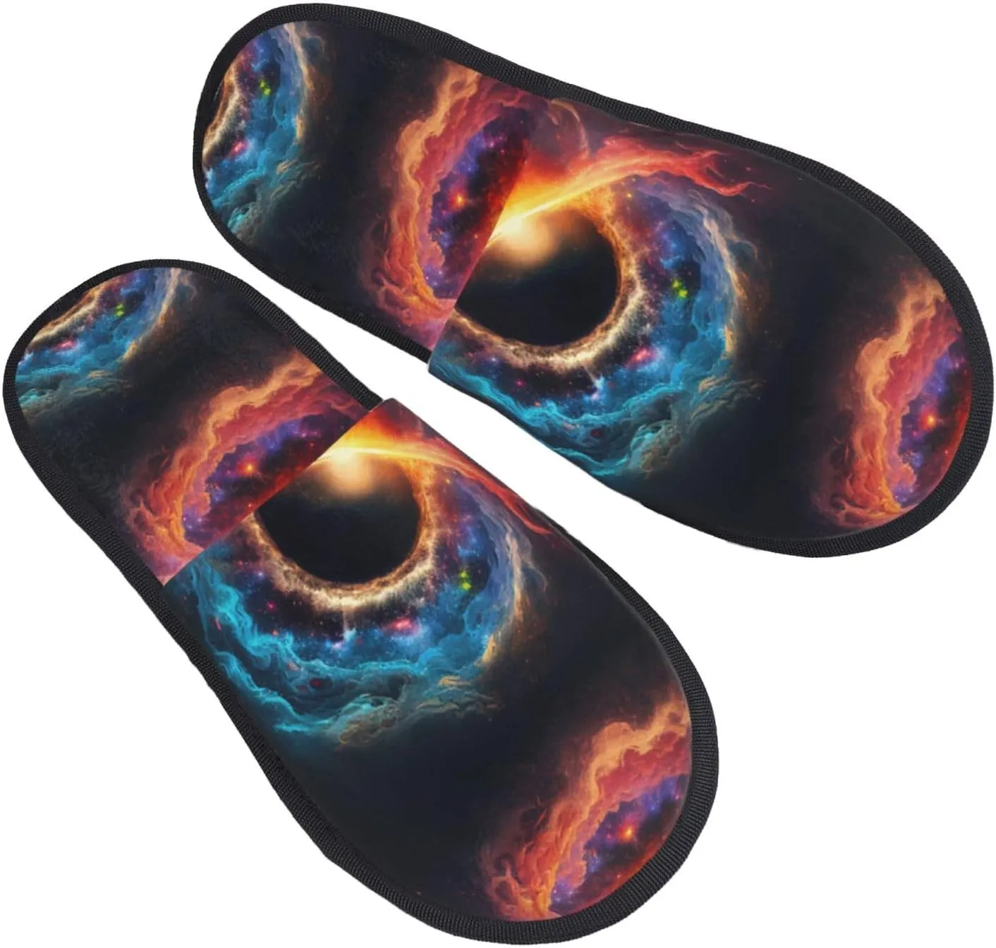 Universe Nebula Slippers for Women Fuzzy House Shoes Anti-Skid Indoor Slipper Gifts for Women Mom Ladies