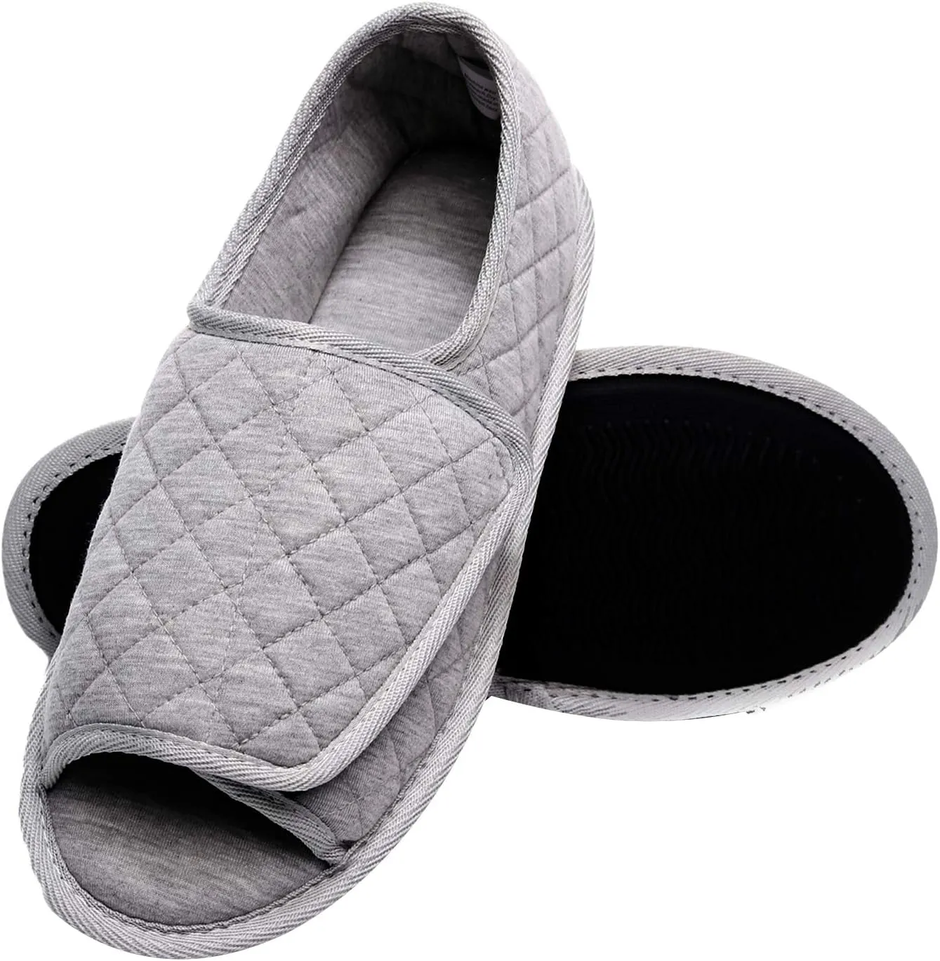 Urbancolor Women Adjustable Indoor Slippers Memory Foam House Shoes Open Toe Diabetic Slipper Arthritis Edema Extra Wide Shoes