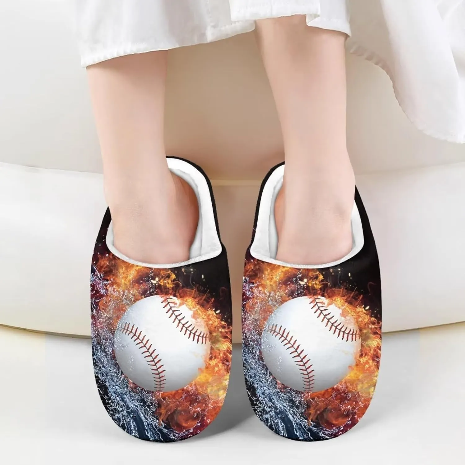 Veniyate Kids Fuzzy House Memory Foam Slippers Bedroom Shoes Cozy Indoor Slide for Boys Girls