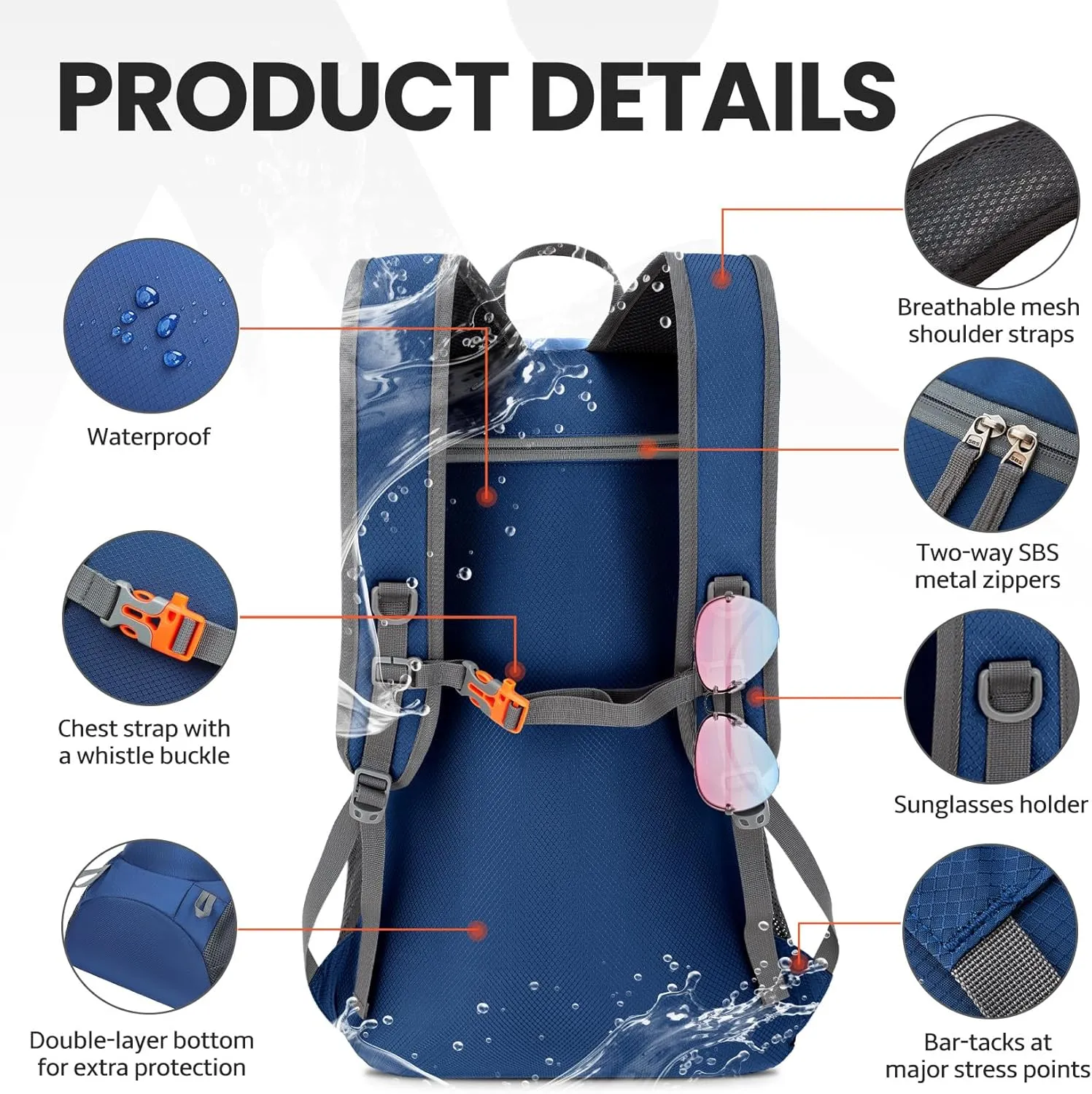Venture Pal 40L Lightweight Packable Travel Hiking Backpack Daypack