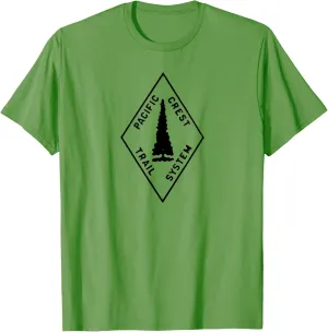 Vintage Pacific Crest Trail Marker Sign Retro Hiking Outdoor T-Shirt