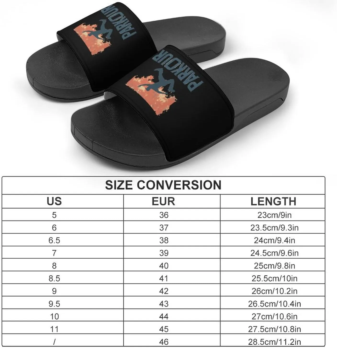 Vintage Parkour Slippers Indoor Outdoor Unisex House Slipper Shower Slippers Non-Slip Open Toe Shoes