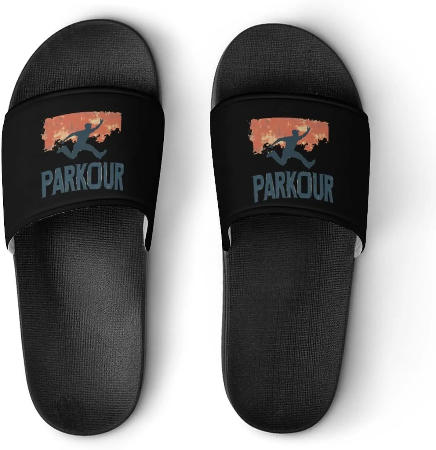Vintage Parkour Slippers Indoor Outdoor Unisex House Slipper Shower Slippers Non-Slip Open Toe Shoes