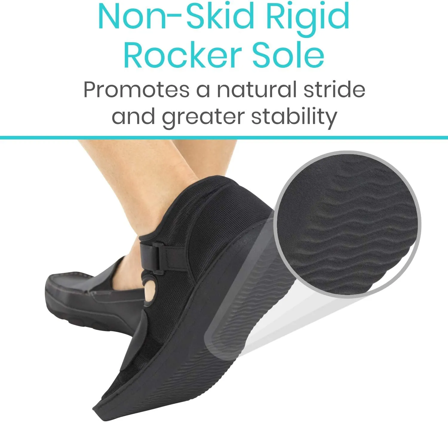 Vive Post Op Shoe - Lightweight Medical Walking Boot with Adjustable Strap - Orthopedic Recovery Cast Shoe for Post Surgery, Fractured Foot, Injured Toes, Stress Fracture, Sprains - Left or Right Foot