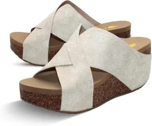 VOLATILE Women's Firefly Wedge Sandal, Gold, 7