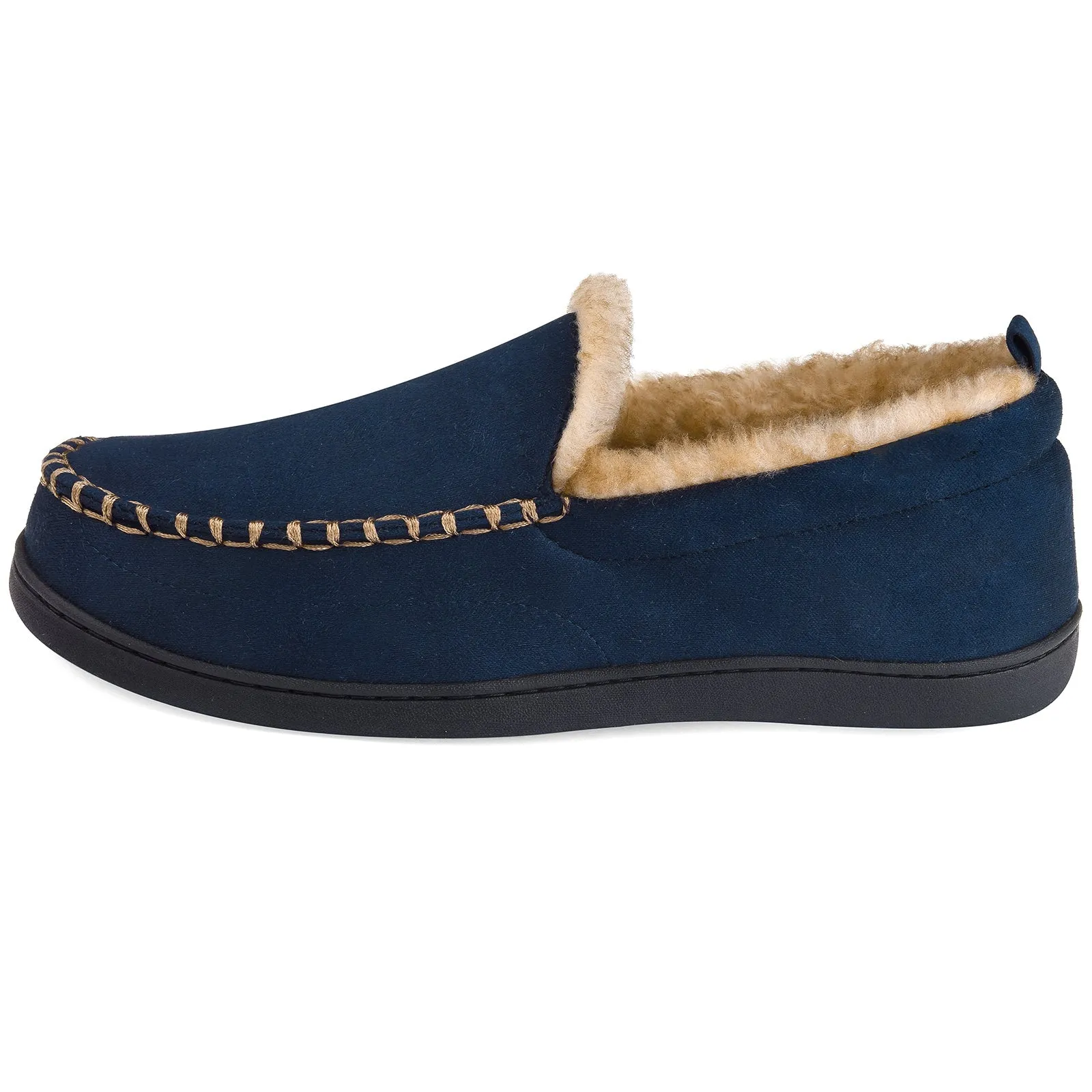 VONMAY Men's Moccasin Slippers Fuzzy House Shoes Winter Memory Foam