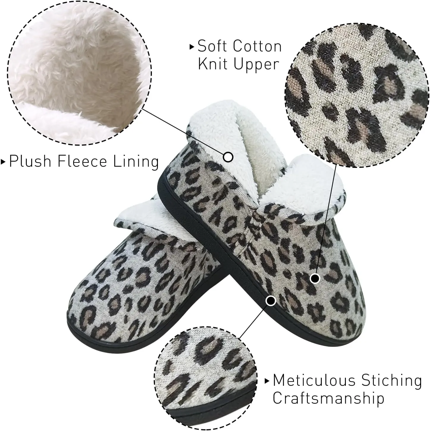 VONMAY Women's Slippers Boots Memory Foam Fuzzy Booties House Shoes Winter Warm Indoor Outdoor