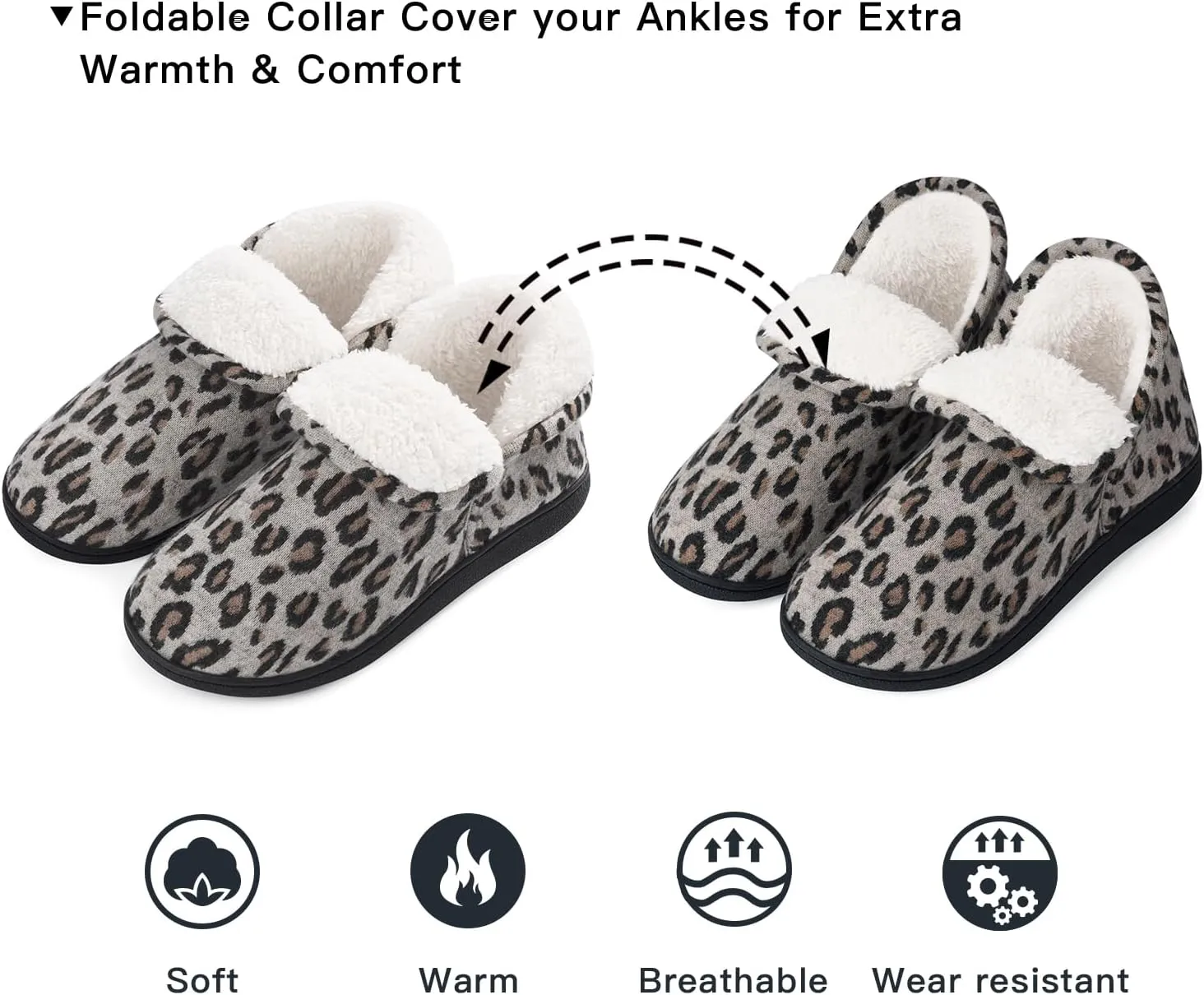 VONMAY Women's Slippers Boots Memory Foam Fuzzy Booties House Shoes Winter Warm Indoor Outdoor