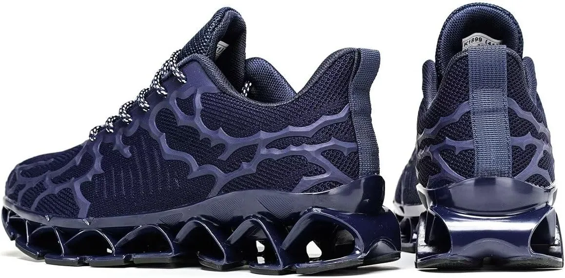 Vooncosir Men's Fashion Sneakers Breathable Mesh Running Shoes Blade Non Slip Soft Sole Casual Athletic Walking Shoes