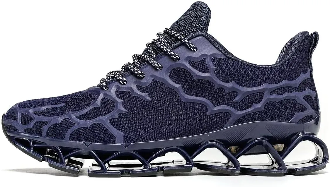 Vooncosir Men's Fashion Sneakers Breathable Mesh Running Shoes Blade Non Slip Soft Sole Casual Athletic Walking Shoes