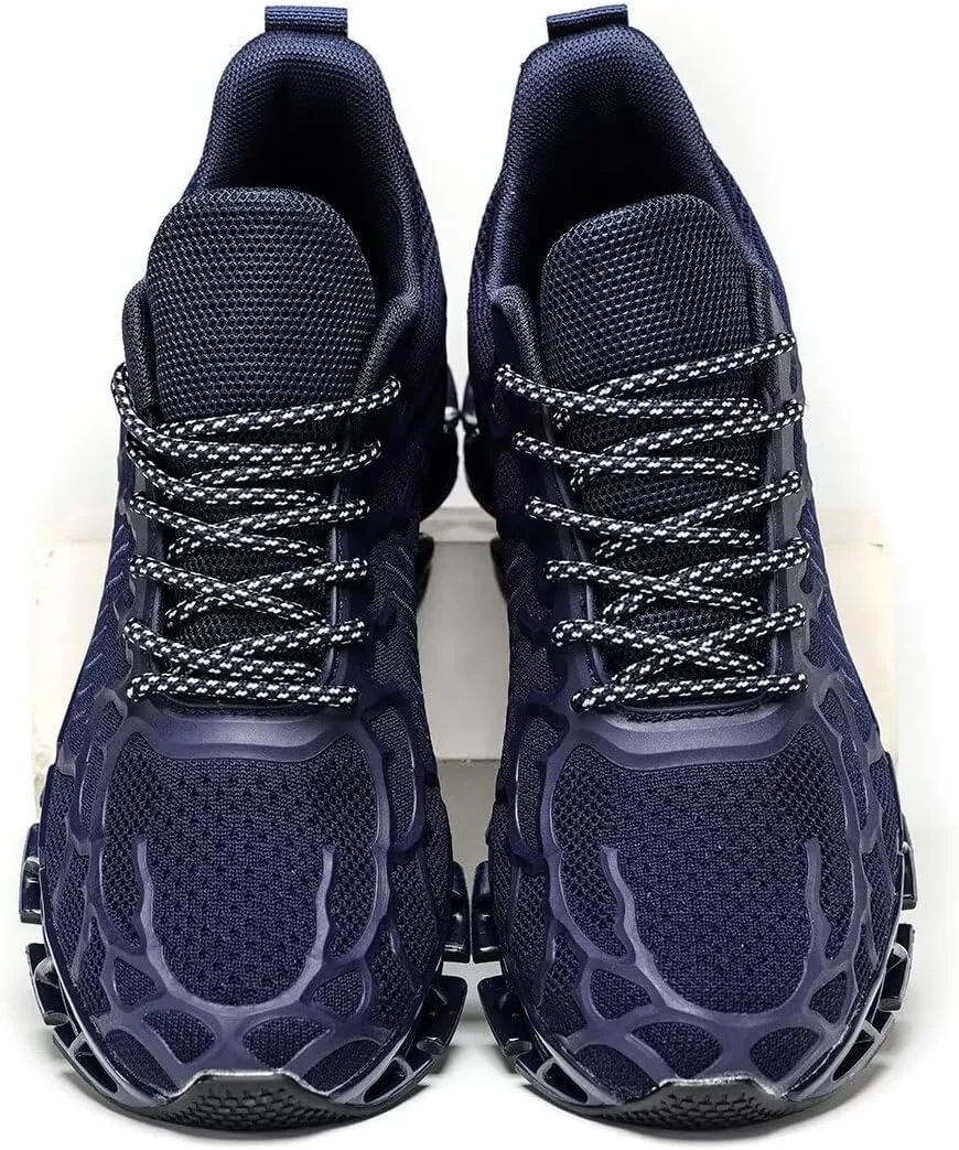 Vooncosir Men's Fashion Sneakers Breathable Mesh Running Shoes Blade Non Slip Soft Sole Casual Athletic Walking Shoes