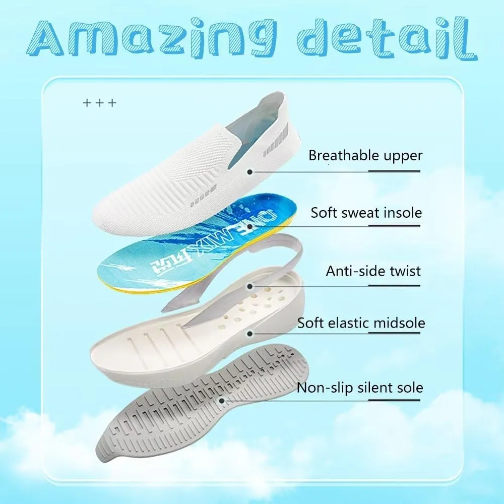 Walking Shoes Women,Slip on Nursing Nurse Sock Shoes,Non Slip Waterproof Tennis Casual Food Service Work Restaurant Kitchen Chef Sneakers