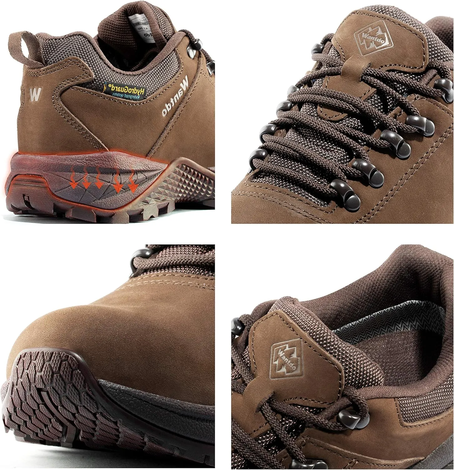 wantdo Women's Waterproof Hiking Shoe Hydroguard Hiking Boots for Outdoor Trekking Backpacking Mountaineering